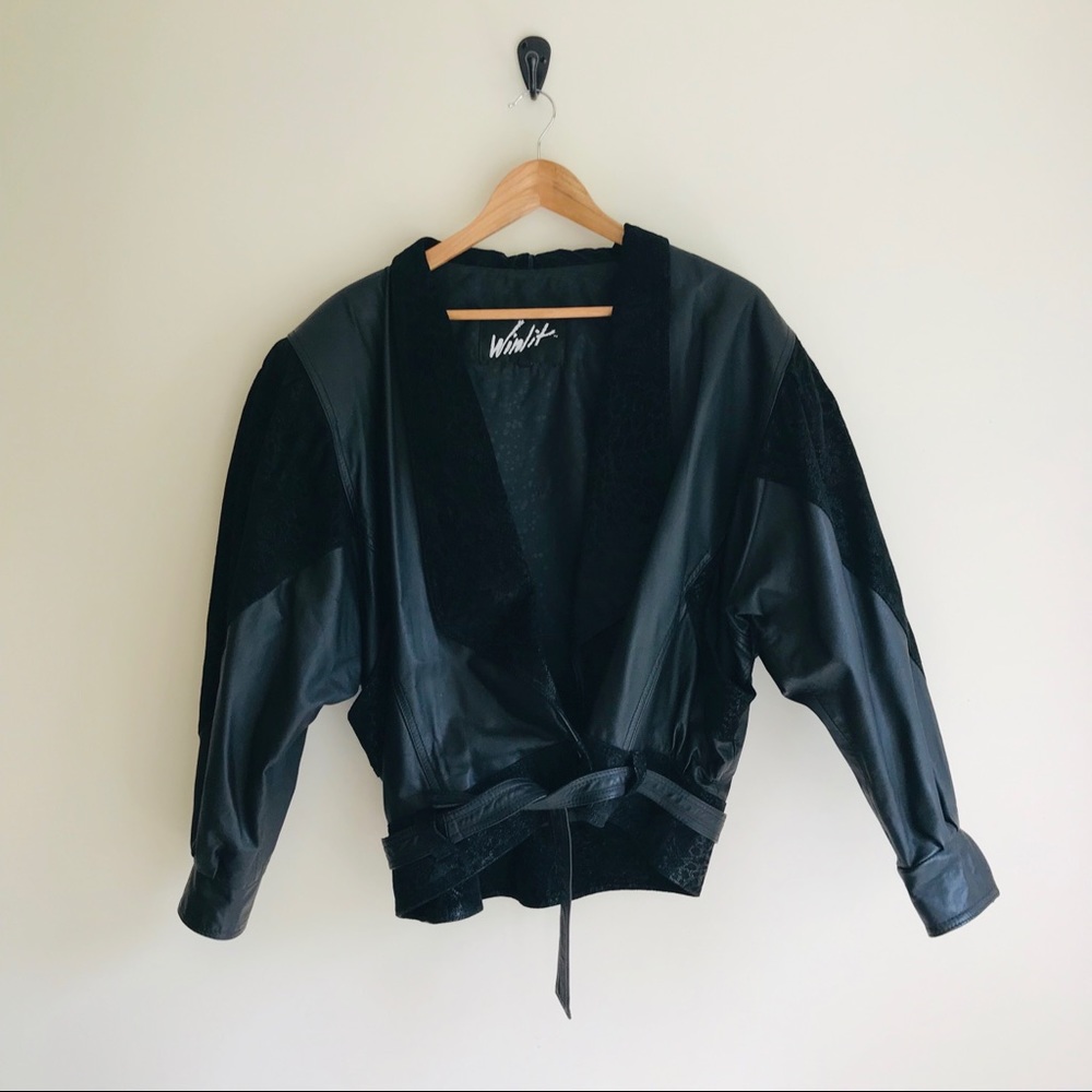 Make me an Offer- Vintage black leather jacket